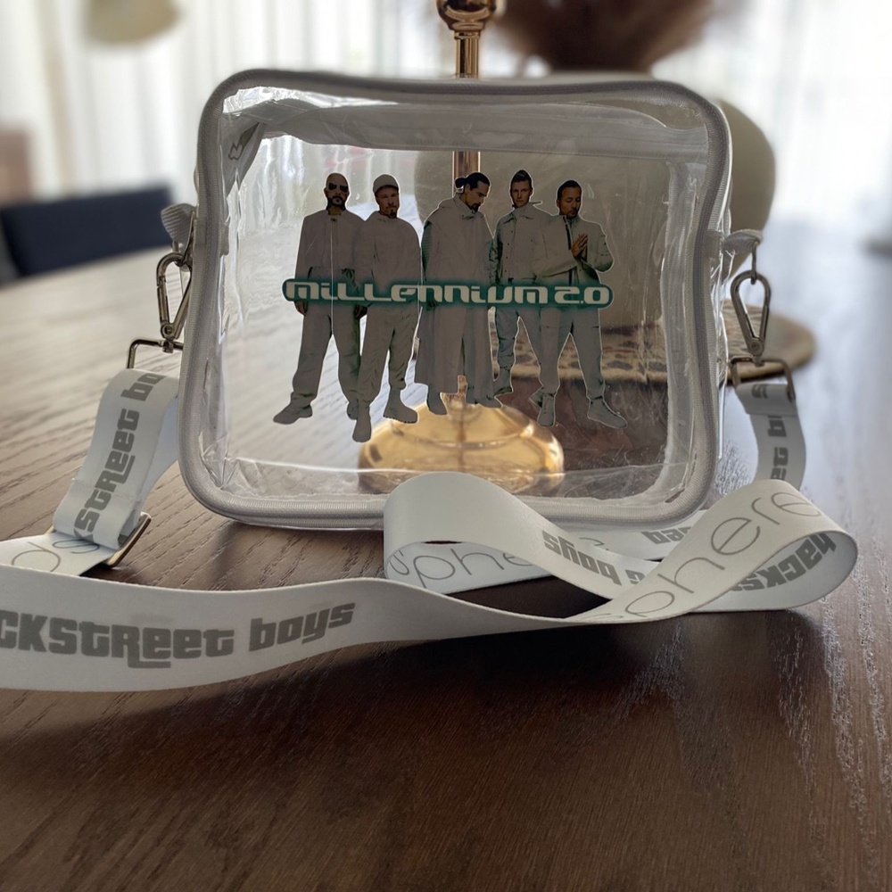 Backstreet Boys White Crossbody Waist Bag Sphere Vegas Concert💓